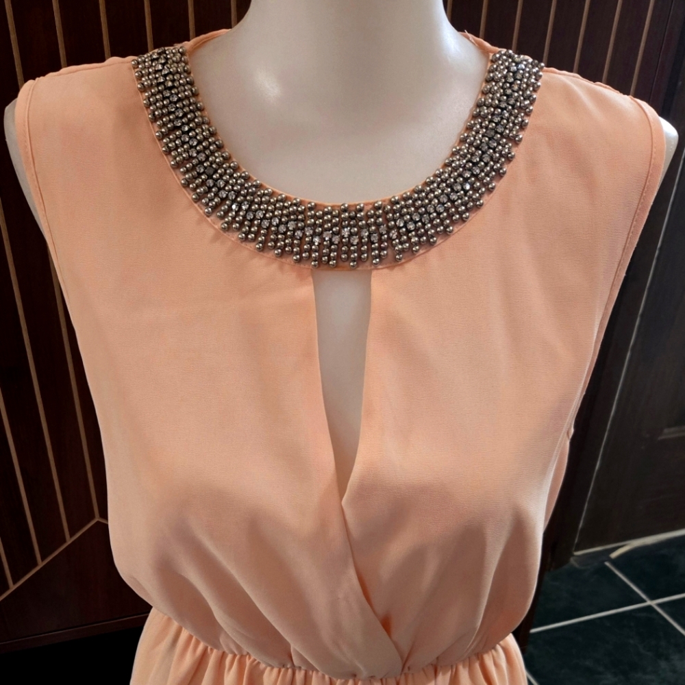 Peach casual mini dress by XXI, sz Large